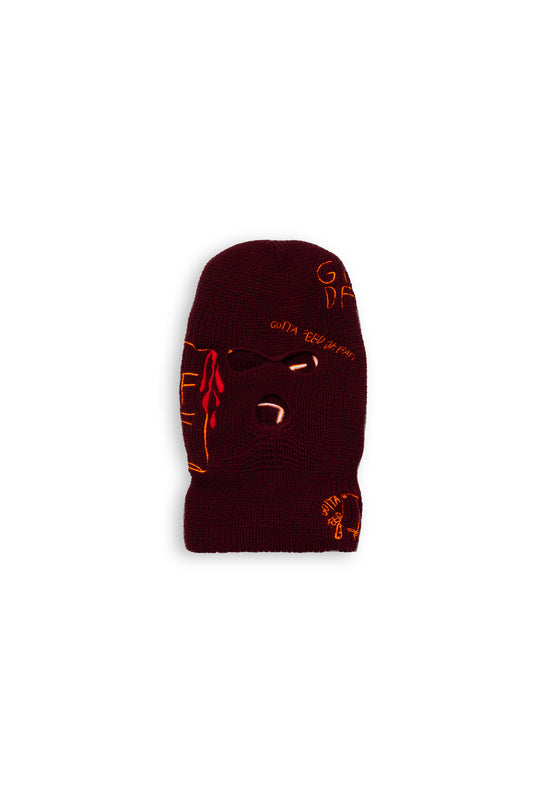 Burgundy Ski Mask