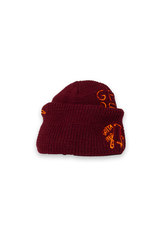 Burgundy Ski Mask
